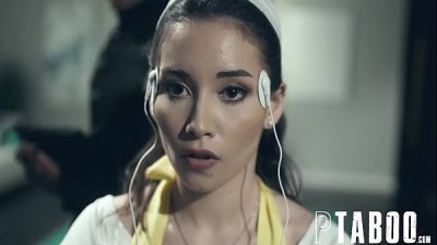 Law Enforcer Audits Young Housewife Aria Lee Lifestyle In Dystopian Future