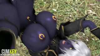 SFM Ebony ELF SITTING ON THE WRONG MUSHROOM Monster FUCK 3D Hentai Cartoon