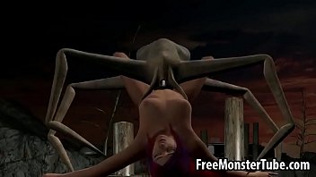 Foxy 3D babe getting fucked hard by an alien spiderhigh 1