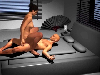 Foxy 3D Superwoman bounces up and down on a cock