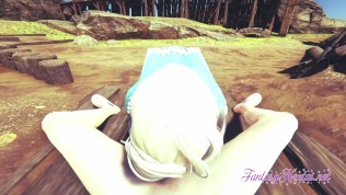 Frozen – Elsa Blowjob with cum in her mouth and swallow