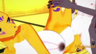 Digimon Hentai – Taomon & Grey Fox Hard Sex 2/2