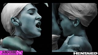 Real Life Hentai – Blue Alien feeds and fucks micro alien