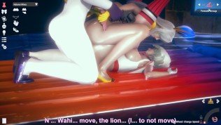 Horny Pikachu Girl Vs Pokemon Trainer Lesbian Fuck for Multiple Cum in Public Hotel Pool Bar part 1