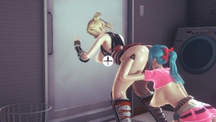 Temari Fucked Hard by Naruto Tied up And Bulma and Orc Invades with Dildo Machine and Wooden Pony