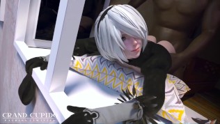 [Blacked] 2B Fuck on the window [Grand Cupido]( Nier Automata )