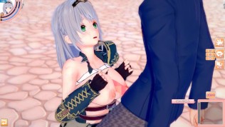 [Hentai Game Koikatsu! ]Have sex with Big tits Vtuber Shirogane Noel.3DCG Erotic Anime Video.