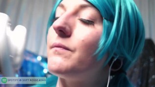 SFW ASMR – Trippy Ear Licking – Non-Nude Earth Chan Cosplay – Binaural Layered NO TALKING Ear Eating