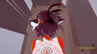 Furry Hentai – POV Tigress sucks cock and gets fucked by fox