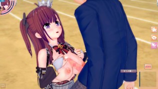 [Hentai Game Koikatsu! ]Have sex with Big tits gilr Ibara. 3DCG Erotic Anime Video.