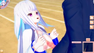 [Hentai Game Koikatsu! ]Have sex with Big tits Vtuber Lize Helesta.3DCG Erotic Anime Video.