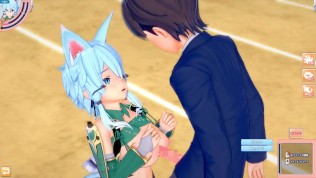 [Hentai Game Koikatsu! ]Have sex with Big tits SAO Shinon(ALO).3DCG Erotic Anime Video.