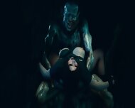 ANIall067 Monster L@ve Wolf Spelunking Lara Croft